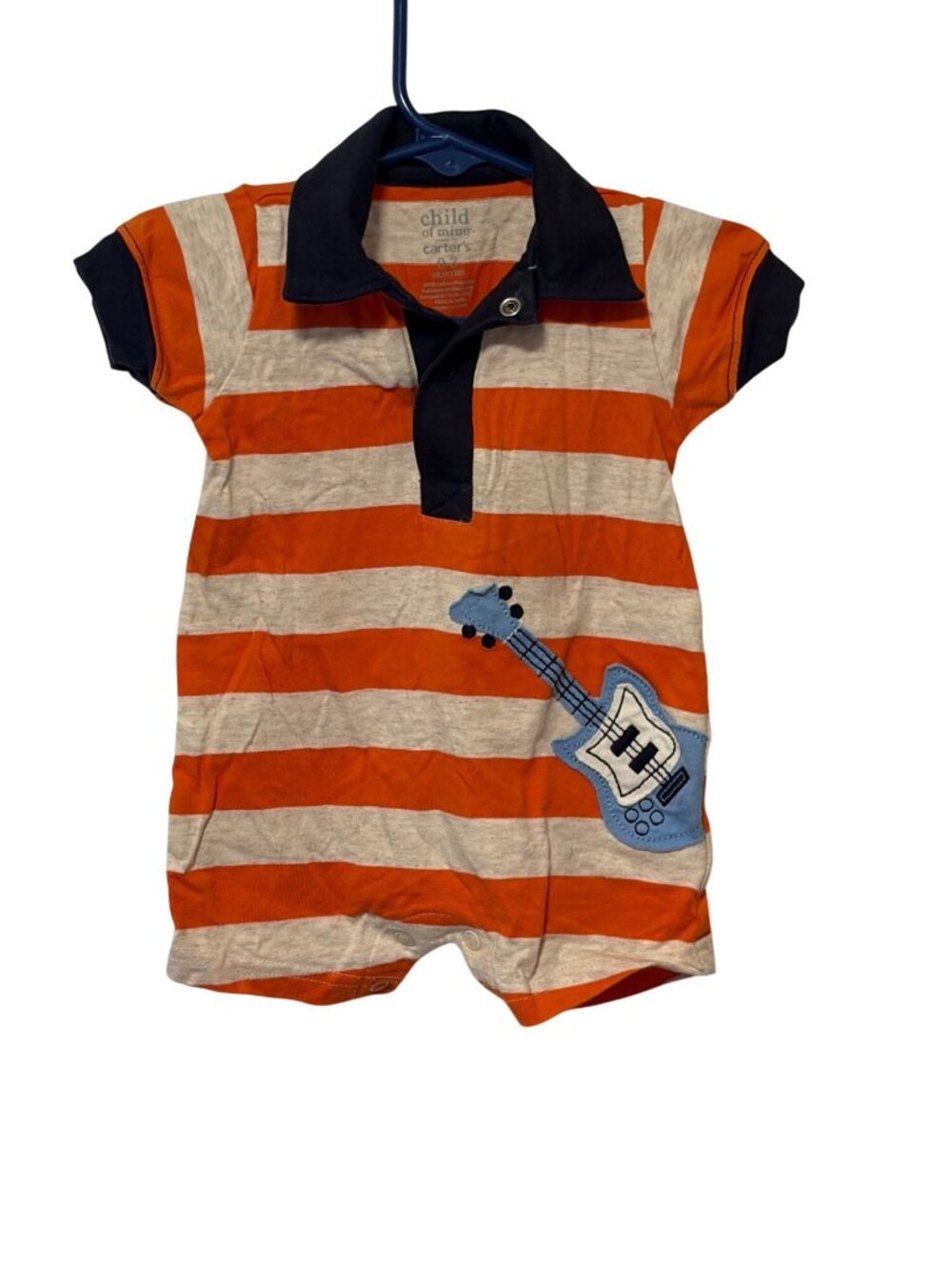 Child Of Mine Carters Boys Infant Baby Size 0 3 Months Romper SHorts 1 piece Gui